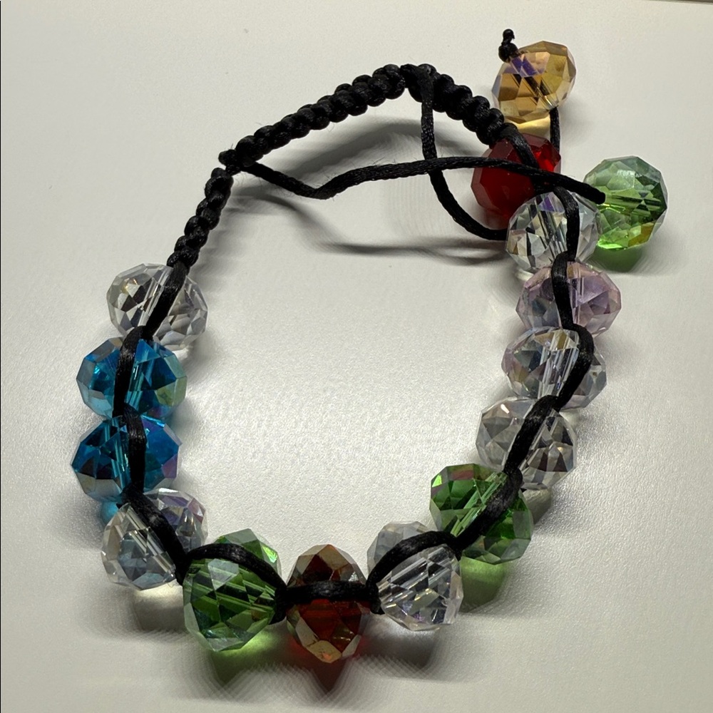 Incredible adjustable Multicolor thread wrapped Beaded Bracelet